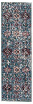 Vibe Farella Indoor/ Outdoor Oriental Blue/ Pink Area Rug