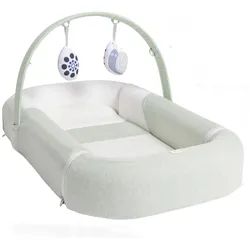 Chicco, Fixleintuch Babybett, Mommy Pod, Matratzen-Reduzierer 4in1, Olive, Aus