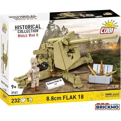 Cobi Historical Collection World War II 3141 8.8cm Flak 18 (DAK) 3141