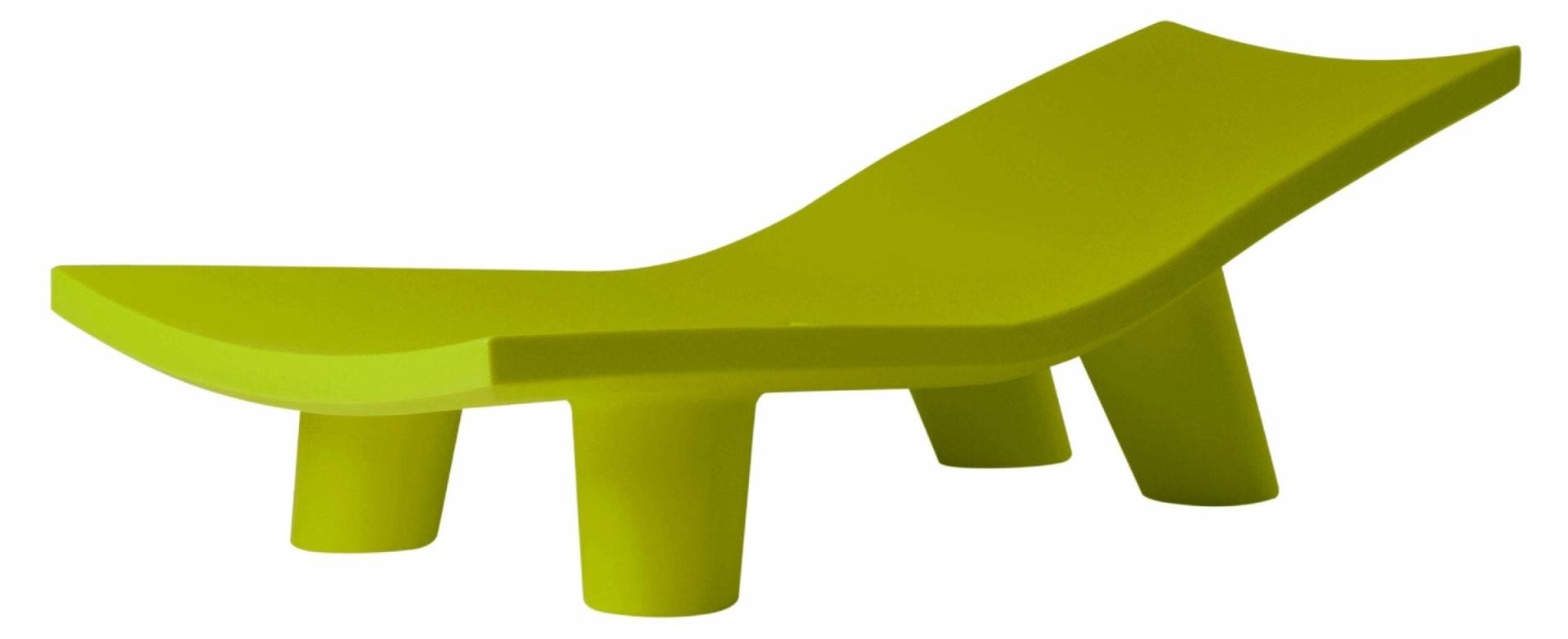 Moderne Sonnenliege aus Polyethylen für Garten und Pool Slide Low Lita Lounge - Grün