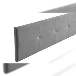 Gepolstertes Kopfteil ALTEA Aqualine 145x50x5 cm - Hellgrau - Moonia