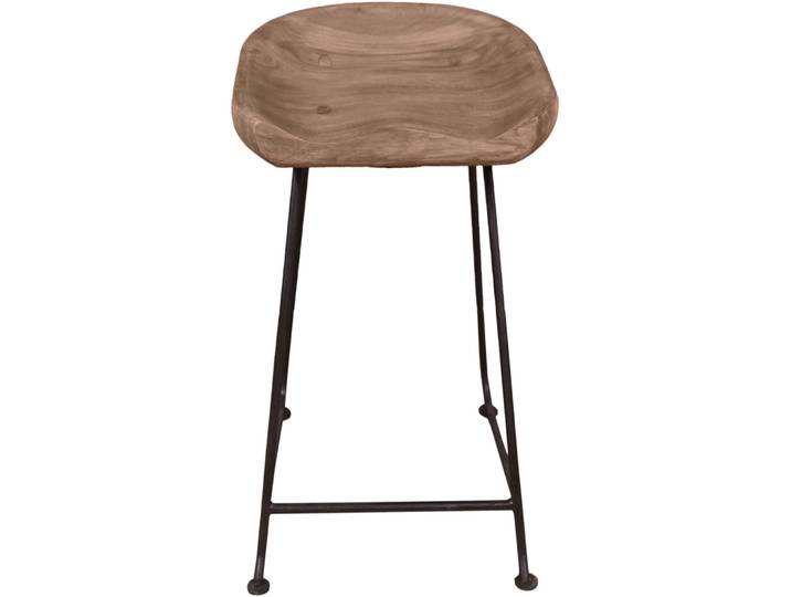 Barhocker Life natur/schwarz Holz/Metall H 76 cm