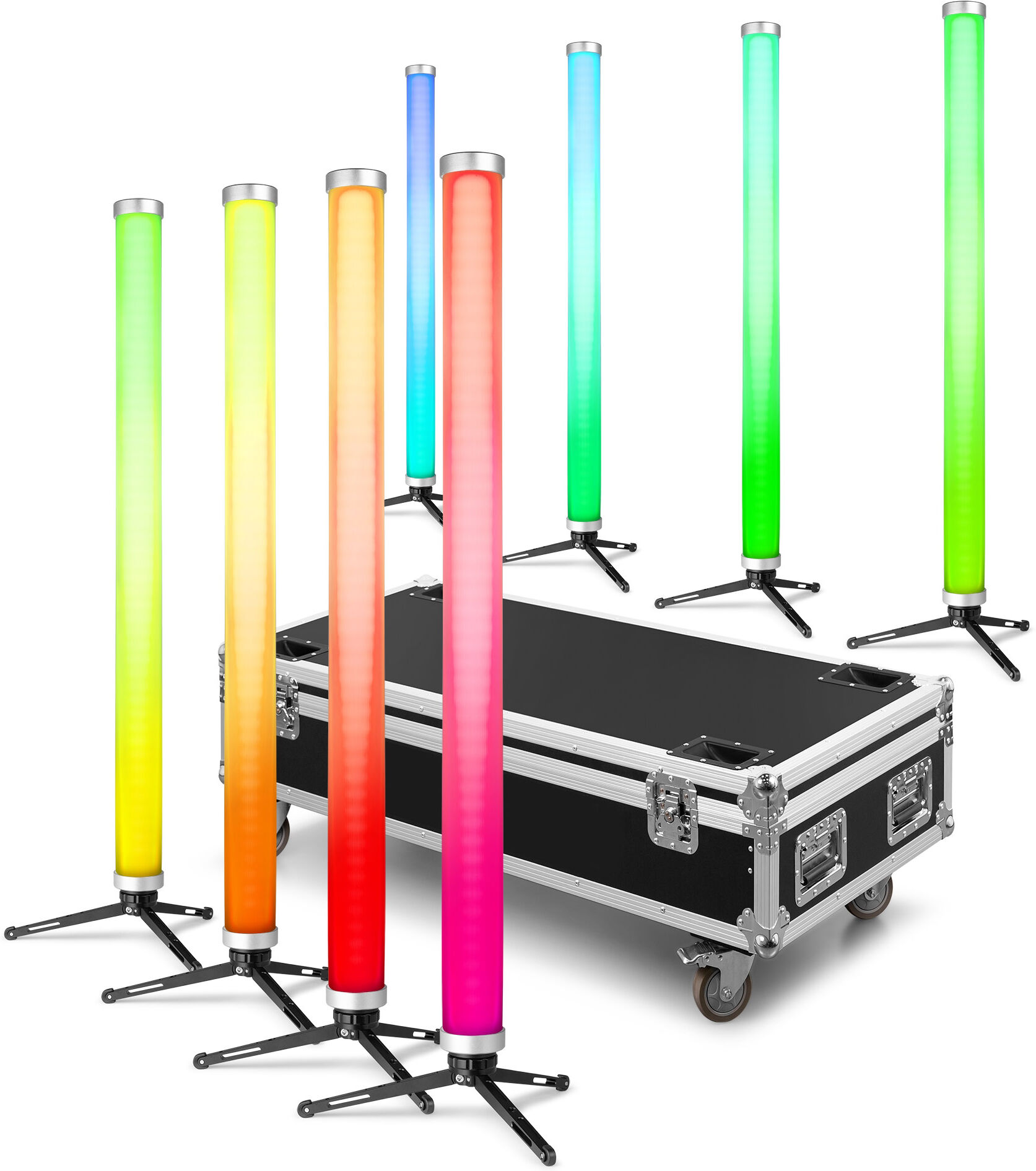 Beamz Pro Kratos Led Tube70 Set Rgbw Für Den Innen- Und Außenbereich, 8er-Set