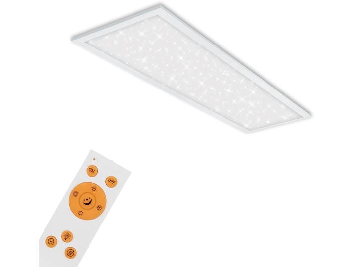 BRILONER LEUCHTEN LED Panel 7308016 PALLAS , schwarz, Leuchten, Deckenlampe, 100x25x6,5cm, Weiß, 24W, Wohnzimmer, Schlafzimmer, Küche, LED Panel