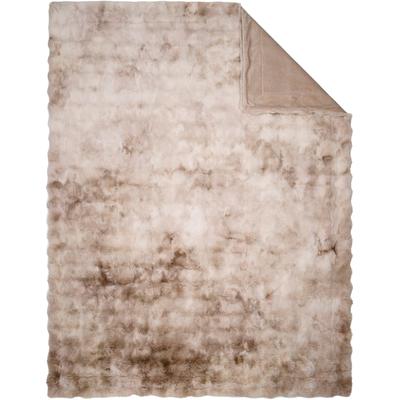 Wohndecke BUGATTI "Bubble Felldecke bugatti", beige, B:150cm L:200cm, Polyester, Wohndecken, Wohndecke, in luxuriöser Felloptik