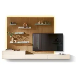 Lignum Wohnwand Marlow Holz Braun Eiche
