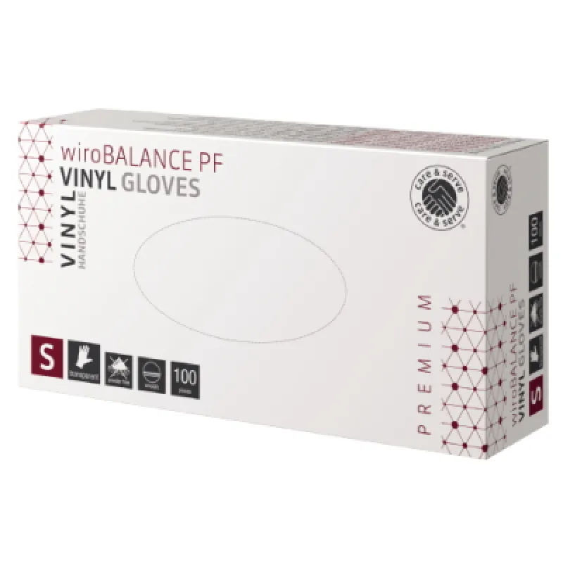 Care & serve Vinyl wiroBalance PF Handschuhe puderfrei unsteril (100 Stück) Größe S 40401451