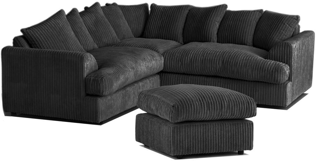 Latitude Run 2 Piece Corduroy Standard Living Room Set Black 2
