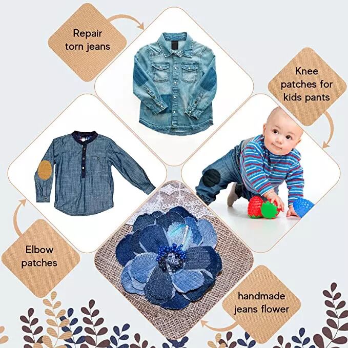 INF Flicken zum Aufbügeln Jeansstoff 20 Stk