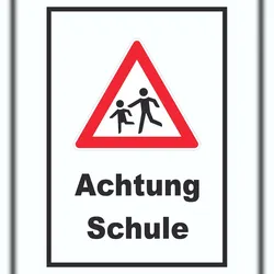 HB-Druck Achtung Schule Schild A0 (841x1189mm)