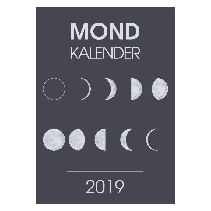 Bookmundo Direct Mondkalender 2019 - Ein Terminkalender und Planer mit den neuen Mondphasen für 2019 - Praktischer Ka (56038393)