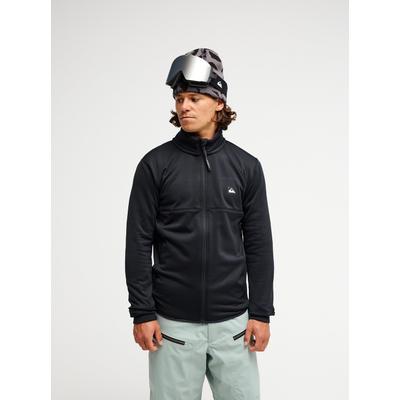 Fleecejacke QUIKSILVER "STEEP POINT FZ FLEECE", Herren, Gr. XL, schwarz, Obermaterial: 95% Polyester, 5% Elasthan, Jacken Fleecejacke, mit durchgehendem Reißverschluss, aus Polyester und Elasthan