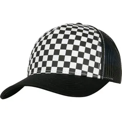Flexfit Checkerboard Retro Trucker Cap, black/white
