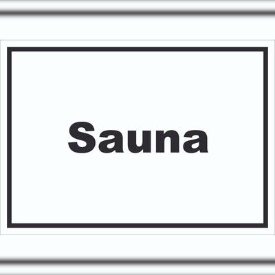HB-Druck Sauna Schild mit Text Erholung Entspannung waagerecht A4 (210x297mm)