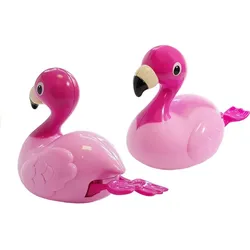 Bad Flamingo schwimmt auf dem Wasser