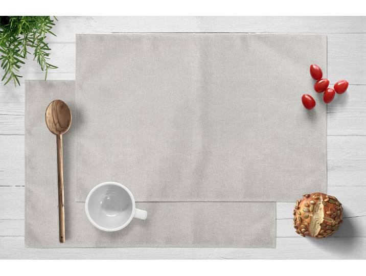 Platzset GOODPRODUCT Josée wasserabweisend, 2 Stück, weiche und flexible Materialqualität , beige, B:45cm L:30cm, Obermaterial: 100% Polyester, Platzsets, Platzset, Platzsets mit Wasser- und Ölabweisender Oberfläche