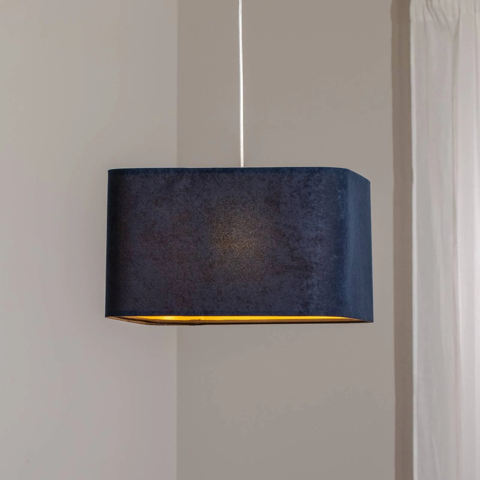 Maco Design Kwadro Hanglamp, Blauw, Textiel, Dimbaar