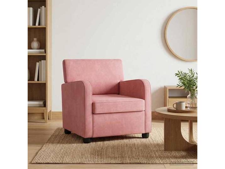 Chaise simple - élégant - Fauteuil Rose Velours_7518