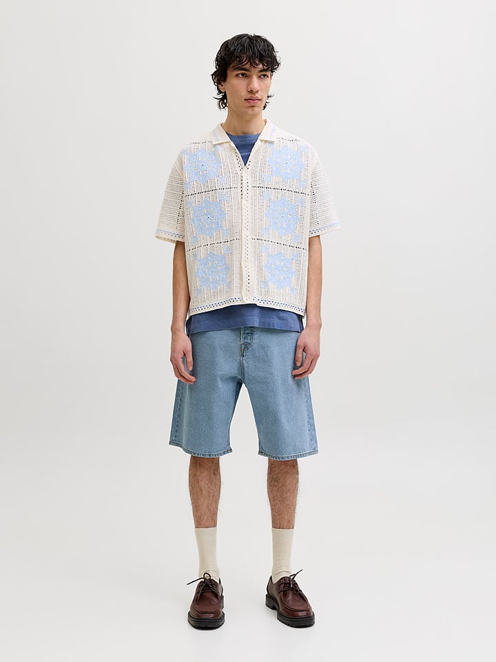 Jack & Jones Jeans-Bermudas "Alex" in Hellblau - XL
