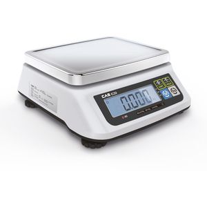 CAS Digitalwaage SW2-30, Kontroll- & Tischwaage, bis 30kg, geeicht, Zweibereichswaage, Teilung 5g