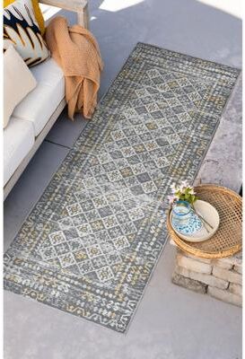 Alise Rugs Alfresco Nautical & Coastal Border Reversible Indoor/Outdoor Area Rug