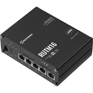 Teltonika WLAN-Router RUTM16 eSIM, RUTM16000000, 4G LTE, bis 300 Mbit/s LTE, 867 Mbit/s, Wi-Fi 5, Global LTE