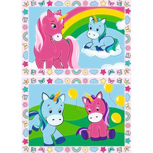 Ravensburger 28510 Malen-nach-Zahlen CreArt Junior, ab 5 Jahre, Zauberhafte Einhörner, 2 Motive, 22 x 32 cm