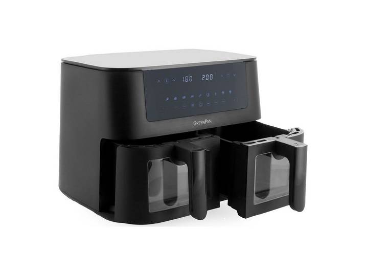 GREENPAN Fritteuse, 3000 W, 3000 W Sync-Air-Technologie LED-Touch 9 Funktionen PFAS-frei