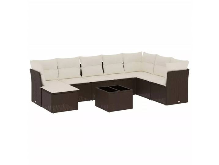 VidaXL - Garten sofagarnitur, One Size, Charcoal Black