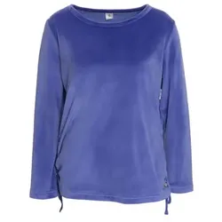 MONT CHALET Damen-Pullover seitliche Raffung Mikrofaser Samtfell schmale Form
