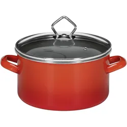 Krüger Fleischtopf 'Rom', Pfanne + Kochtopf, Rot