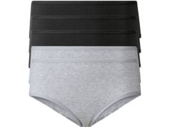 ESMARA® Lot de 5 culottes hipsters femme (noir/gris)