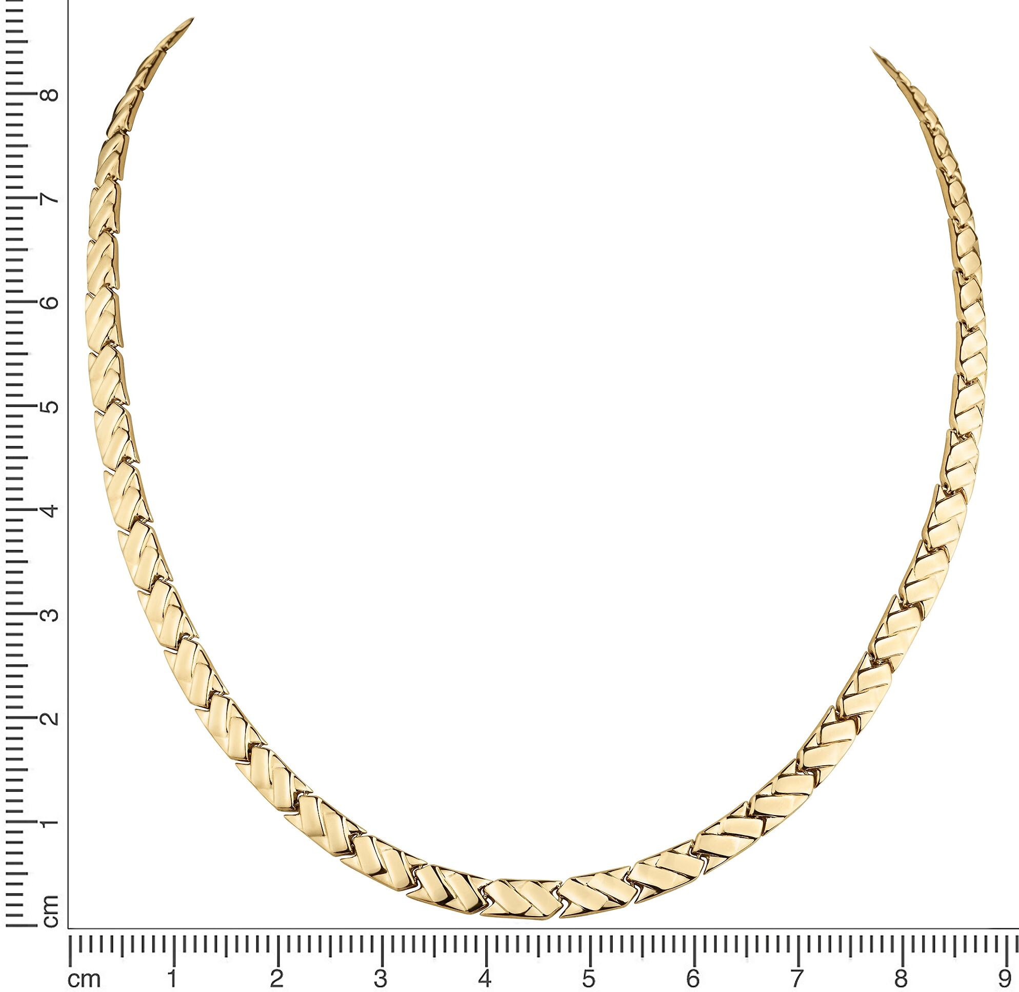 Collier FIRETTI "Schmuck Geschenk Gold 375 Halsschmuck Halskette Collier", gold (gelbgoldfarben), Halsketten, Damen, Gelbgold 375, L: 45 B: 5,15mm, Collier, B:5,15mm