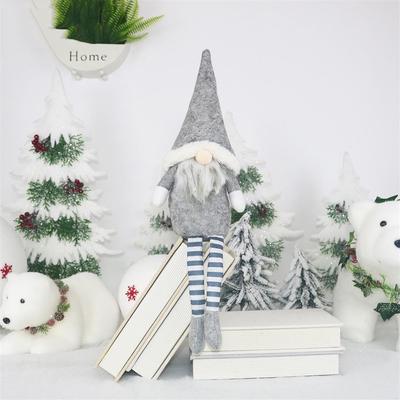 Inspired Deals Faceless Christmas Gnome Decoration Plush Window Ornament Nordic Holiday Sitting Doll grey