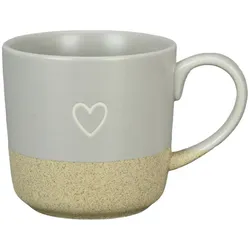 Krasilnikoff Stoneware Cup, Becher mit Henkel, 400 ml, grau