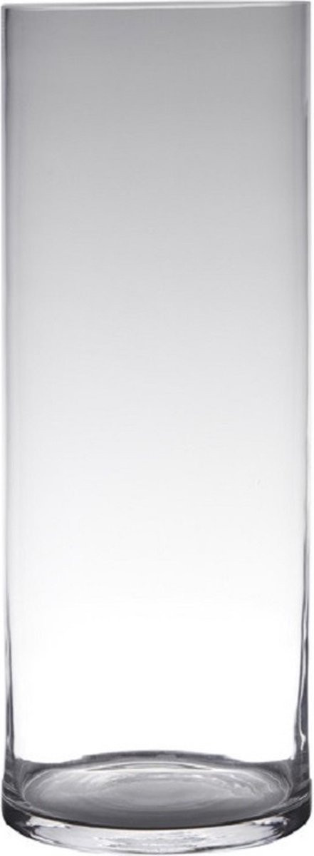 Hakbijl Glass cilinder bloemenvaas - transparant - D19 x H50 cm