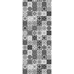 HÜPPE EasyStyle Wandverkleidung 100 × 255 cm, ES010143C, Farbe: Barcelona Tiles schwarz/weiß
