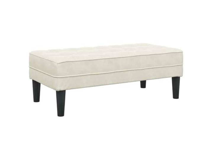 hliofuir Bank mit Kissen Samt Polsterbank Creme 113x57x39 cm Elegante 2-Sitzer Samtbank in Creme. Ideal als stilvolle Sitzgelegenheit für Wohnzimmer und Schlafzimmer.
