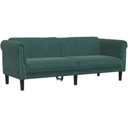 vidaXL Sofa 3-Sitzer Dunkelgrün Samt