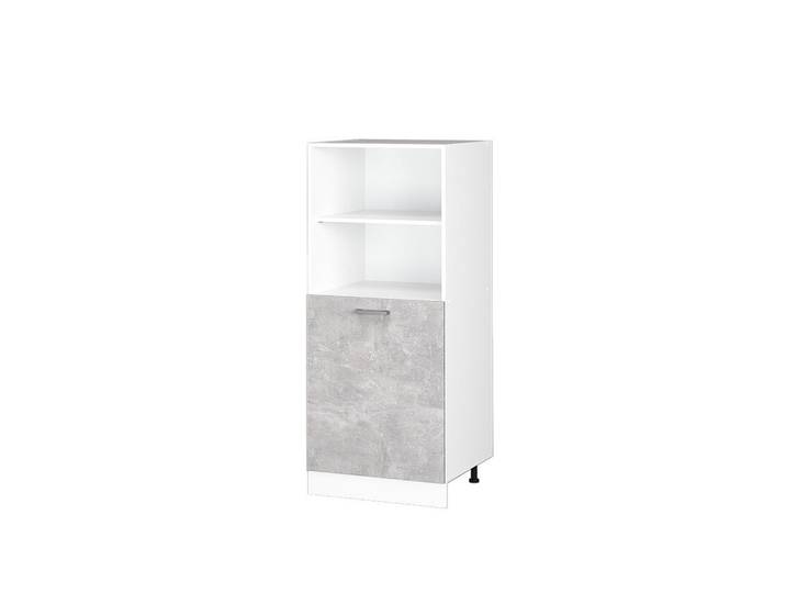 Vicco Hochschrank R-Line Beton 60 cm mit offenen Regalen, und Tür, Grau, Holzwerkstoff, 4 Fächer, Rechteckig, 60x143x57.2 cm, Badezimmer, Badezimmerschränke, Midischränke