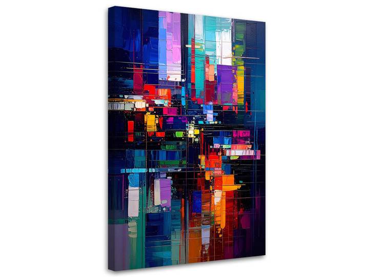Feeby Leinwandbild Abstrakt Bunte Farbeffekte 70x100cm, Mehrfarbig, Rechteckig, 70x100 cm, Bilder & Rahmen, Bilder, Leinwandbilder