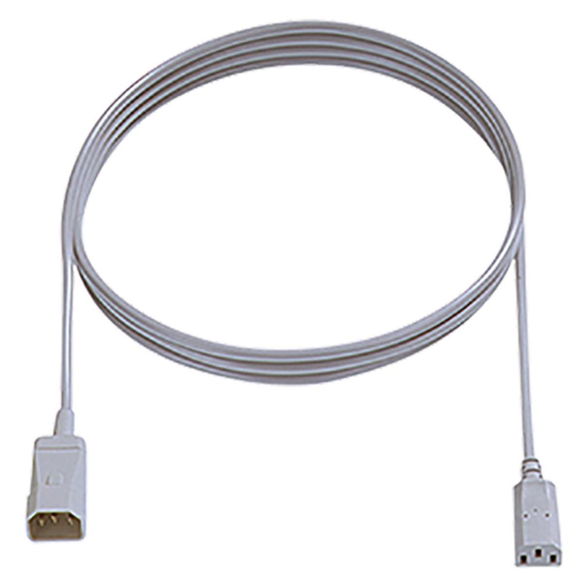 Bachmann Power Cord C14 to C13 grey, Extension Cable (0.75 m, IEC 60906-1) (356.901)