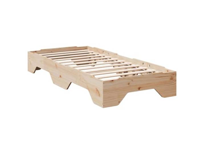 KTHLBRH Bettgestell stapelbar 75 x 190 cm, massives Kiefernholz Lattenrost im Lieferumfang enthalten, ohne Lattenrost, platzsparendes Design, Kapazität 100 kg