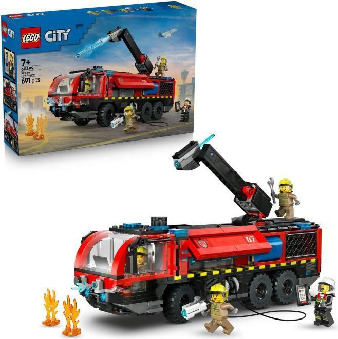 LEGO City Luchthaven brandweerwagen 60499 constructiespeelgoed met 4 minifiguren