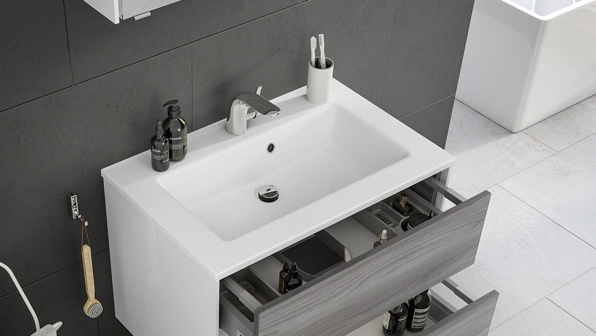 Pelipal Serie 6010 Mineralmarmor-Waschtisch MMWT54-780, B:780, H:20, T:500mm MMWT54-780
