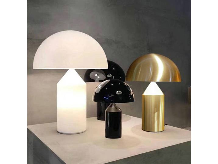 Oluce Atollo-Lampe Moderne Créative pour Chambre à Coucher, Luminaire Décoratif d'Nik, Couleur Or, Blanc, Noir, Idéal pour Table de oral et, Salon, Bureau