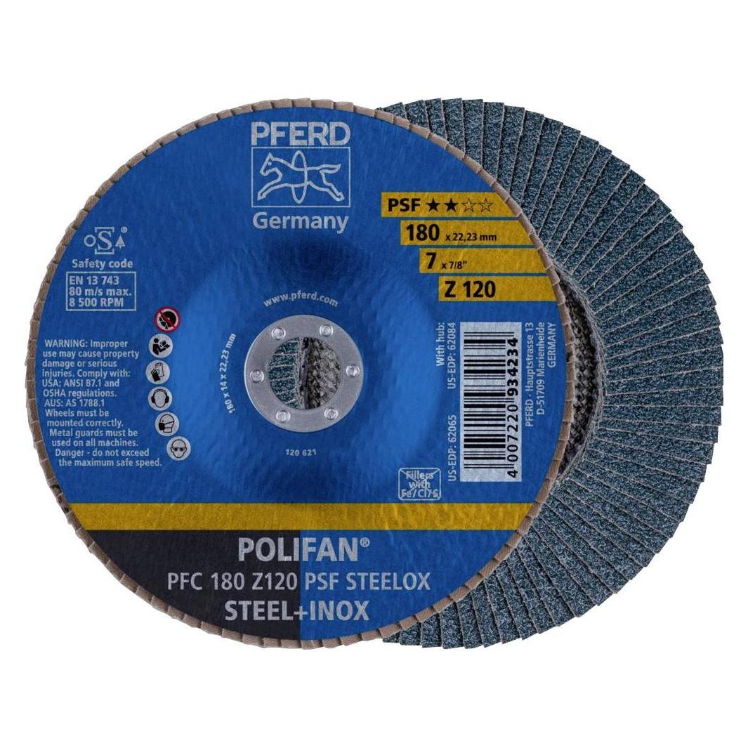 Pferd 67769185 PFC 180 Z 120 PSF STEELOX Fächerschleifscheibe Durchmesser 180 mm (120) (67769185)