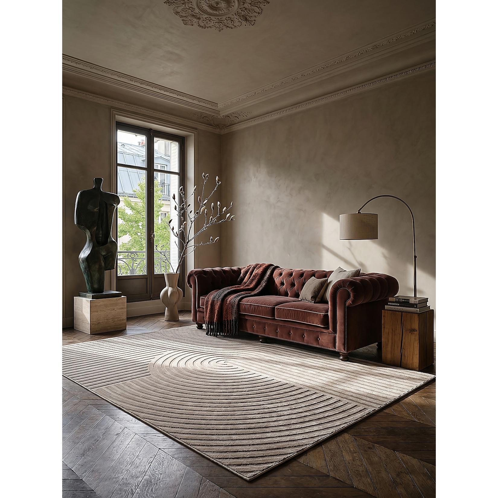 Teppich Polyester Beige 140x200 cm - ERESMA Kadima Design