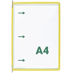 Tarifold 10er Set Sichttafeln DIN A4 Öffnung seitlich gelb