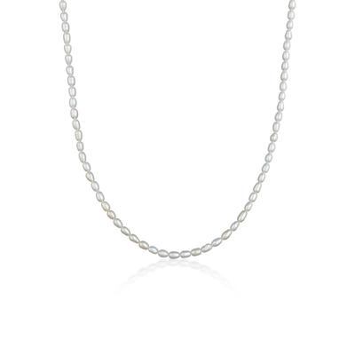 Silberkette NENALINA "Halskette Zeitlos Klassik Süßwasserzuchtperlen 925 Silber" Gr. 70, silber, Halsketten, Damen, 70, Silber 925 (Sterlingsilber), Silberkette